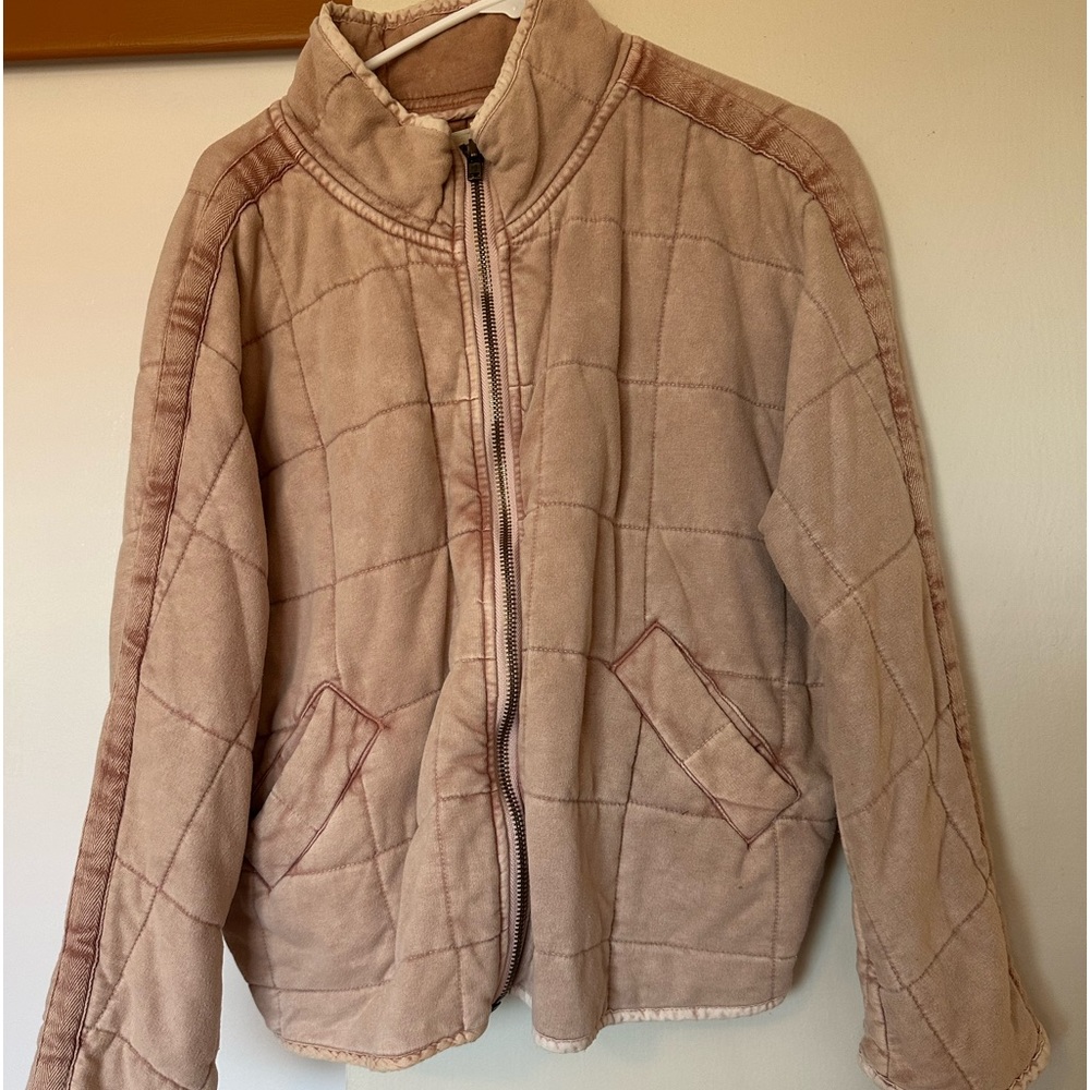 Pink quilted jacket